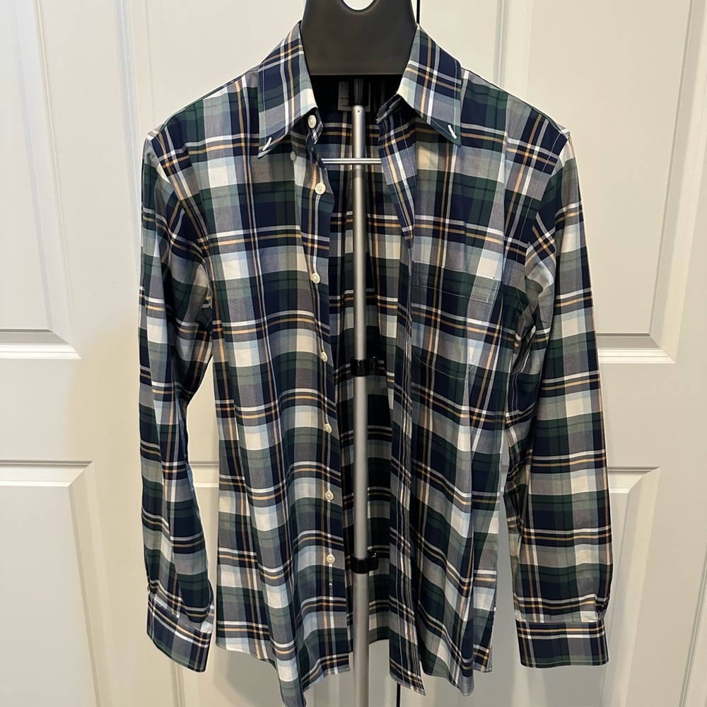 Brooks Brothers Blue and Green Casual Button Down Shirt